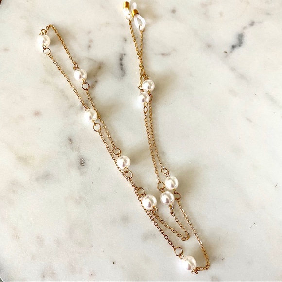 Pearl Sunglasses Chain Strap Gold Glasses Lanyard - Picture 2 of 4